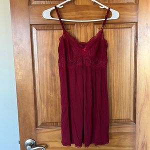INC nightwear slip, size small, maroon color